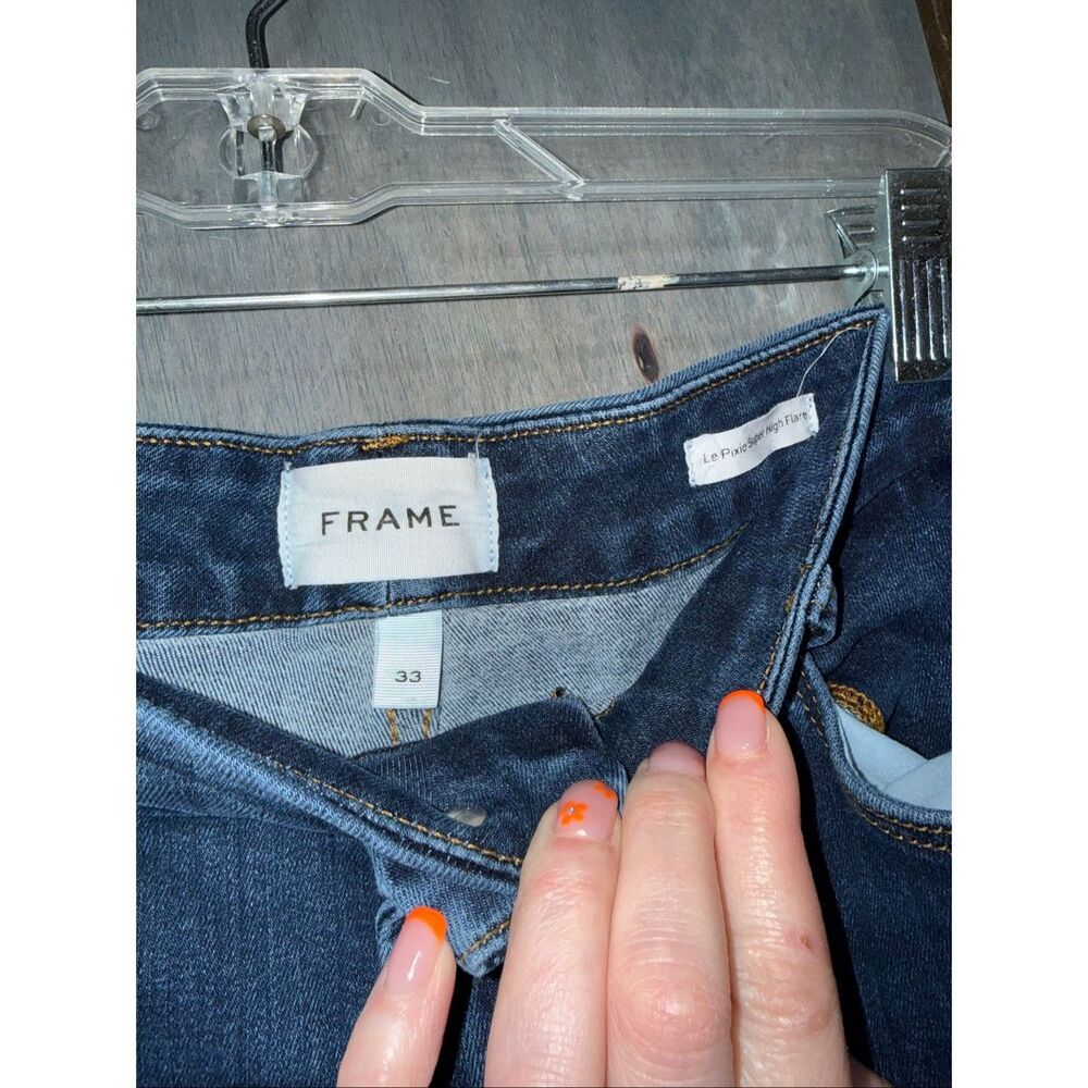 FRAME Le Pixie Super High Flare Women’s Size 33 - Picture 4 of 6